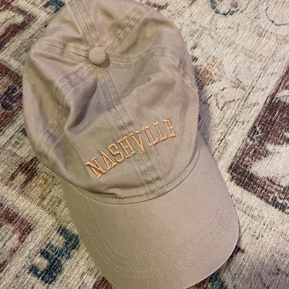 Nashville Embroidered Tan Cap